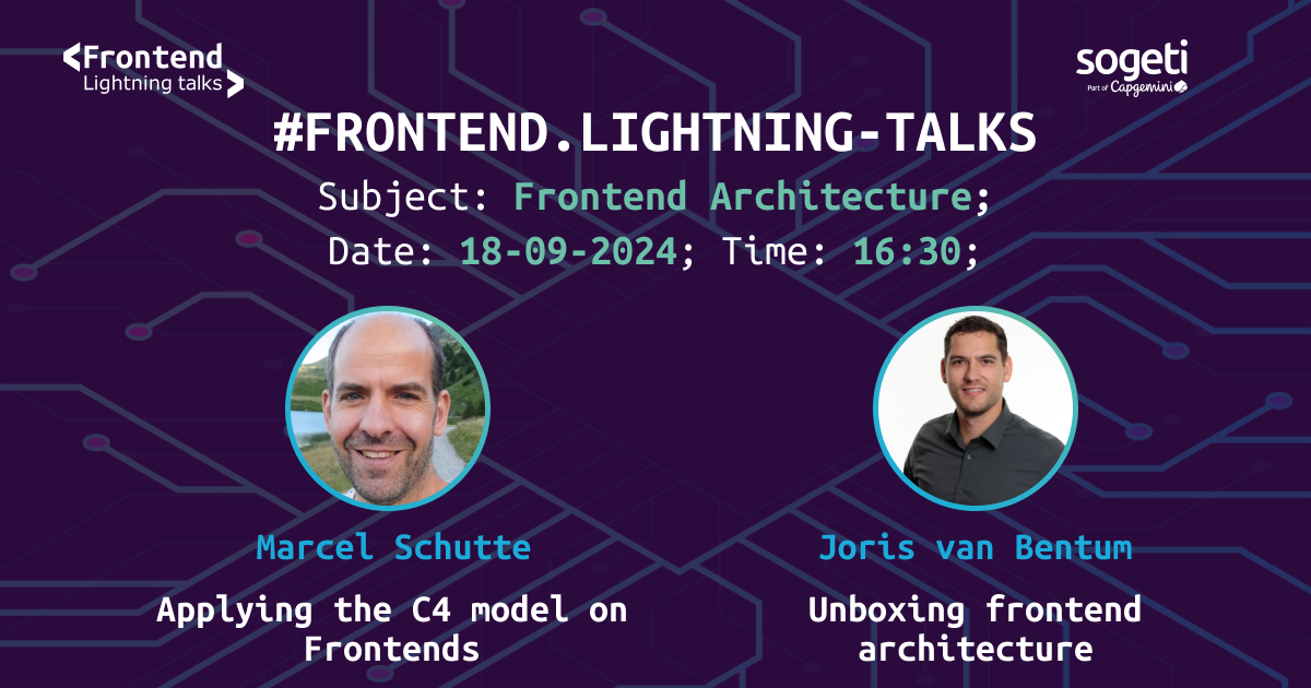 Sprekers Frontend Lighting Talks - Architecture Frontend